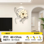 horloge murale moderne visage féminin fleurs minimaliste salon chambre