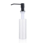 distributeur savon évier moderne blanc doré cuivre noir poignée bouteille mousse mains plastique