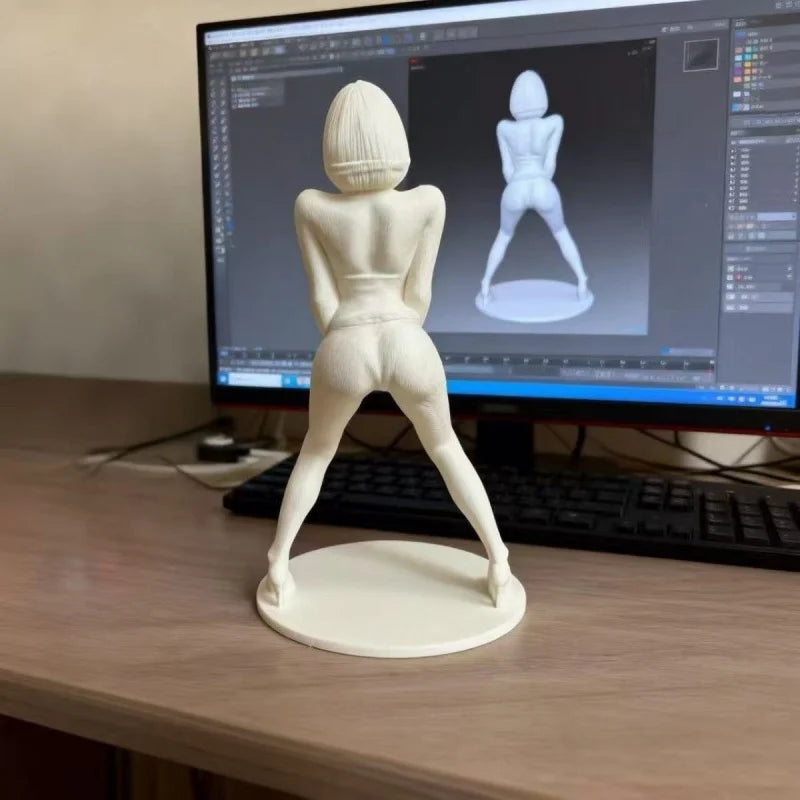 statue blanche goddess manga moderne figurine 3d print otaku décoration chambre salon original beauty