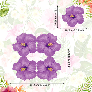 serviettes papier jetables motif fleurs hibiscus tropicales fête mariage anniversaire décoration salle bain