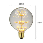 ampoules led décoratives vintage transparentes filament feuilles dorées opalescentes culot e27