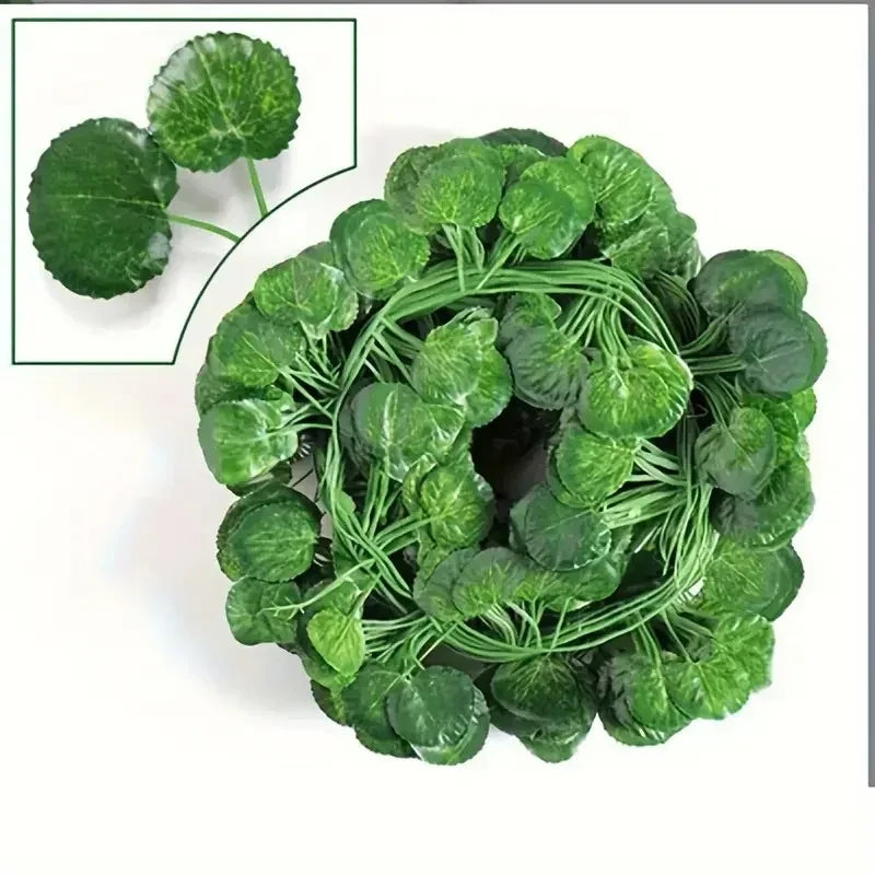 guirlande végétale artificielle feuilles vertes ovales moderne décoration extérieure maison jardin mariage fête