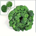 guirlande végétale artificielle feuilles vertes ovales moderne décoration extérieure maison jardin mariage fête