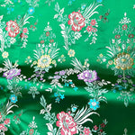 tissu brodé floral polyester opaque noir rose bleu violet traditionnel rapide respirant abrasion 75cm