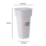 Cache pot moderne blanc noir gris adhésif plante verte décoration jardin urbain rond logo