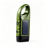 lampe torche led rechargeable solaire banque alimentation multifonctionnelle extérieur moderne noire orangée argentée