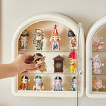 vitrine transparente moderne figurines anti poussière blanche exposant organisateur jouets eco friendly