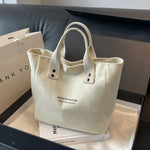 sac main femme noir beige polyester toile détachable moderne casual