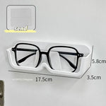 porte lunettes adhésifs transparents moderne rangement mur blanc gris