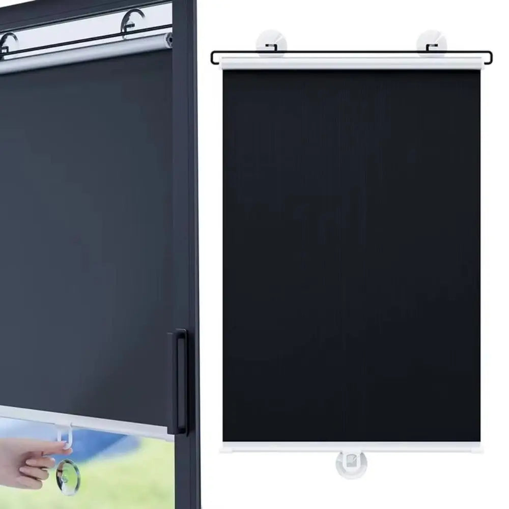 rideau fenêtre noir rétractable tissu moderne ventouse 40x60cm 40x125cm 45x125cm