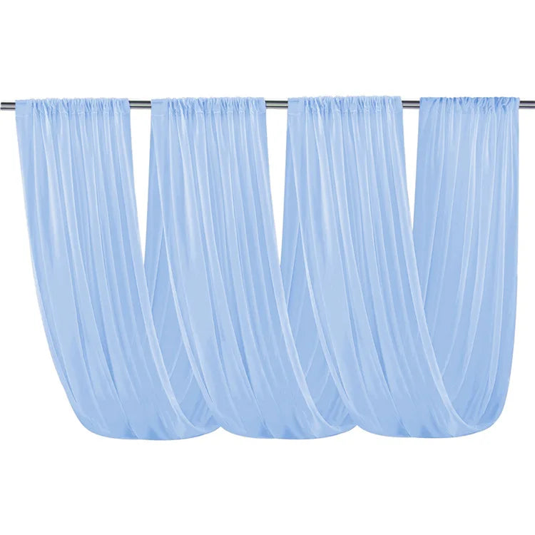rideau transparent moderne blanc motifs floraux événements anniversaires fêtes mariage