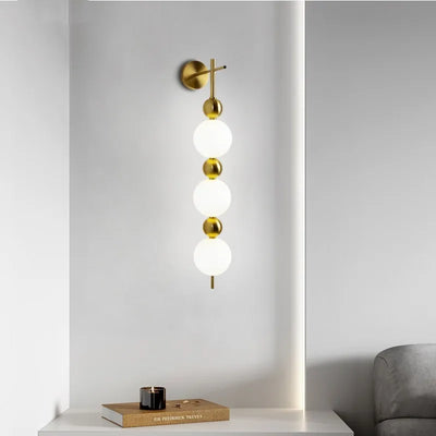 Applique murale en verre blanc design post-moderne pour salon