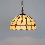 Lampe suspendue Art Nouveau verre coloré floral chambre cuisine restaurant