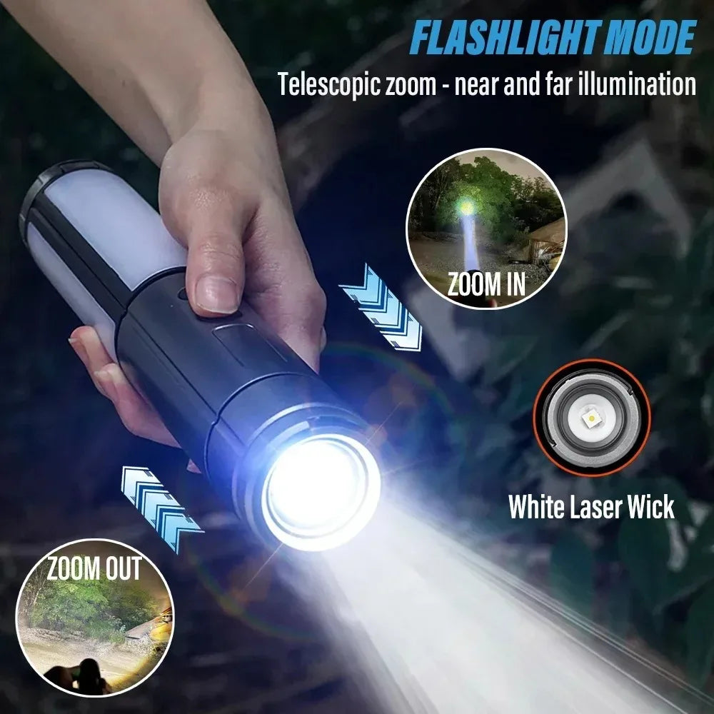 lampe multifonctionnelle portable led rechargeable usb annuel métallique moderne pratique campingurgence
