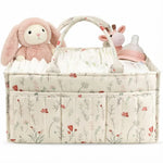 sac rangement fleuri moderne multi usages polyestère réutilisable poches beige vert clair