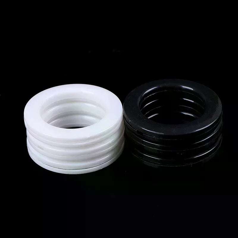 anneaux fixation rideaux plastique noir blanc simples 43mm 64mm decoration interieur accessoire fenetre