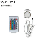 lampe led argent noir moderne télécommande adhésif 5v usb 3w