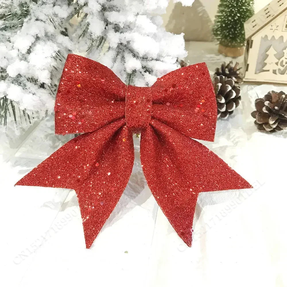 Nœud de sapin rouge festif pour décoration de fêtes