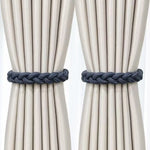 rubans fenêtre adhésifs gris blanc jaune tissés modernes bohémiens polyestercoton