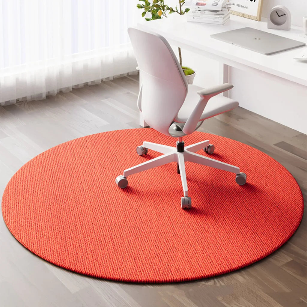 tapis rond moderne texture tissée salon chambre antiderrapant décor intérieur maison polyvalent vert