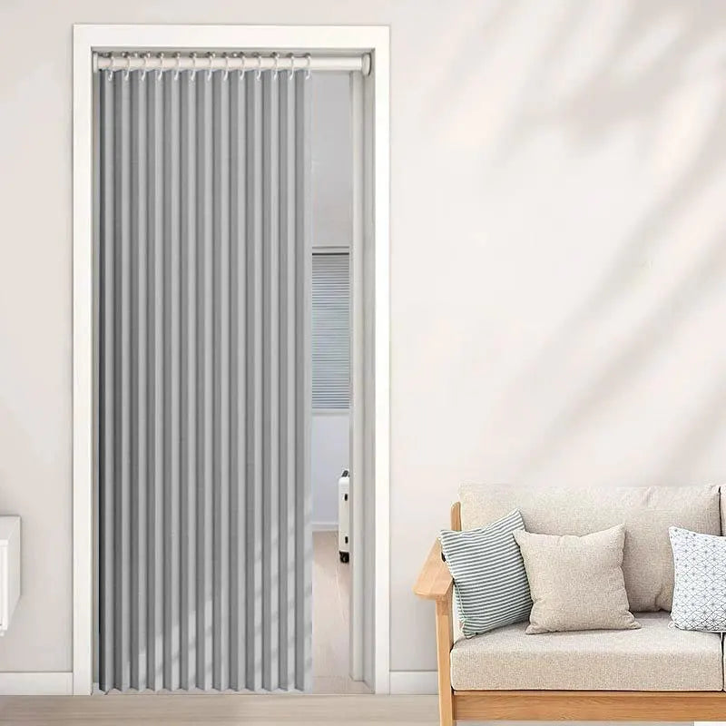 rideau plissé blanc bleu gris moderne polyester isolation thermique pliante accrochage facile chambre salon
