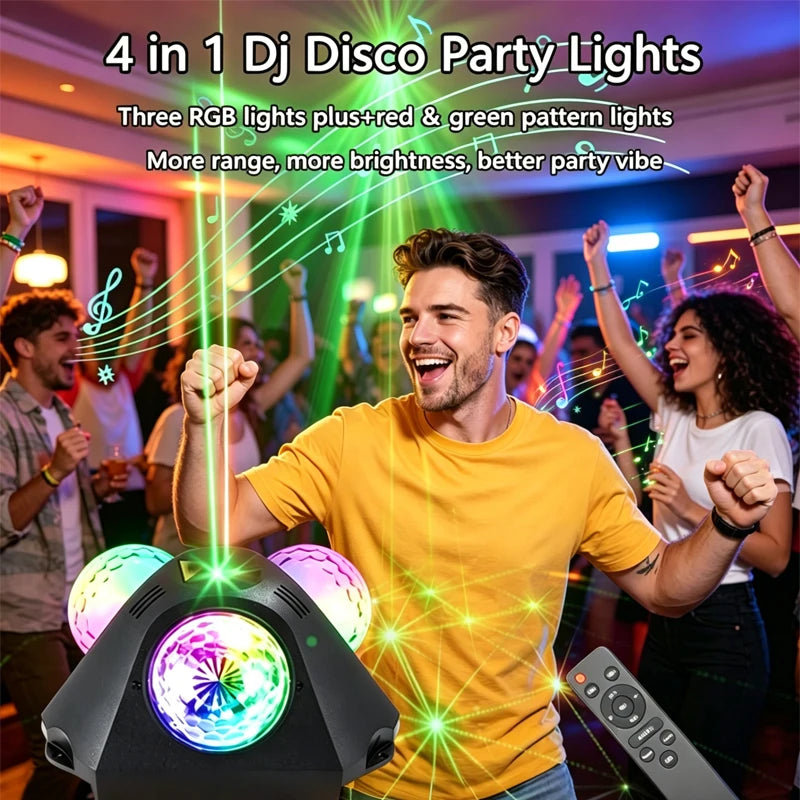 lampe disco moderne noire télécommande câble usb instructions éclairage scène divertissement nhà cửa