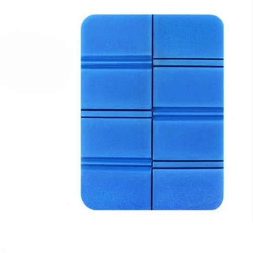 coussin camping bleu plié imperméable mousse pe pvc plissé extérieur pique nique randonnée