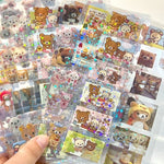 sticker kawaii mignon dessin animé waterproof scrapbooking stickers pastel ours personnage floral