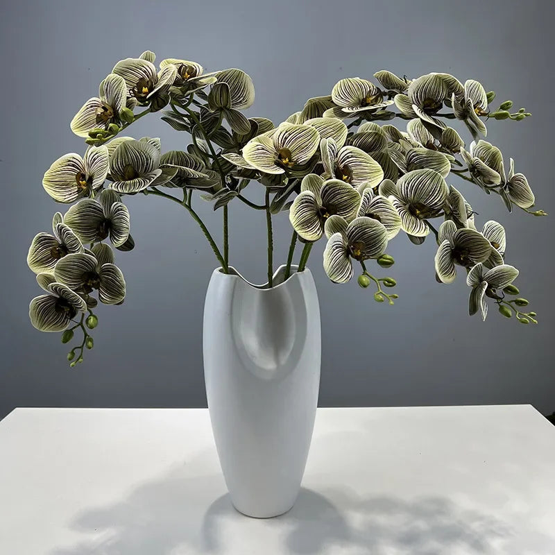 décoration intérieure moderne bouquet orchidée artificielle blanc rose violet vert