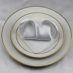 serviette table satin pliée forme coeur mariage décoration fête