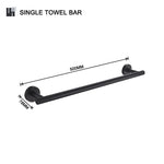 ensemble accessoires salle bain métal noir porte serviette papier toilette savon mural moderne