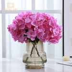 bouquet artificiel hortensia bleu rose blanc moderne vase