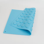 tapis bain bleu clair moderne rondelles relief réutilisable stérilisation haute température