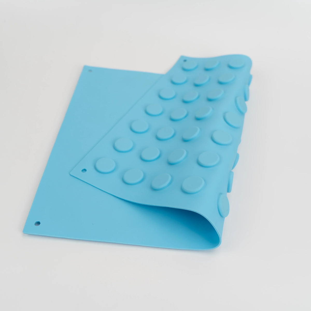 tapis bain bleu clair moderne rondelles relief réutilisable stérilisation haute température