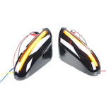 feu signalisation dynamique miroir voiture led noir moderne clignotant séquentiel câbles électriques 12v 2600lm