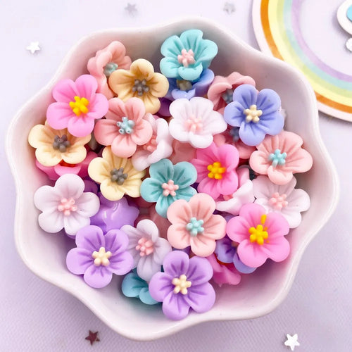 fleurs artificielles simples roses bleus violets jaunes blanches décoratives mariage anniversaire scrapbooking