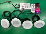 lampe sousmarine led spot piscine ip68 bluetooth télécommande blanc moderne