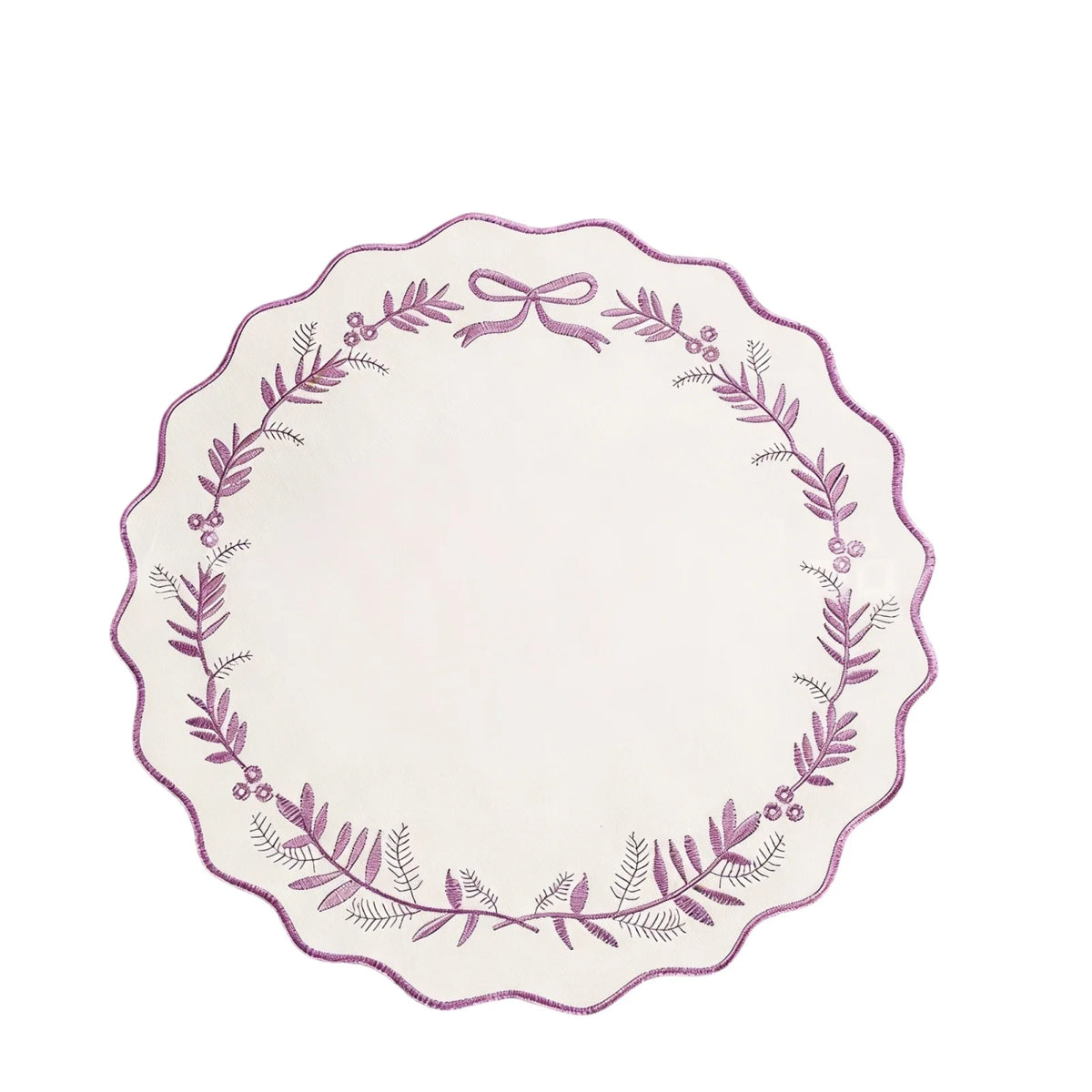 serviette table classique guirlande feuilles ruban blanc bleu orange rouge violet doré respectueux environnement