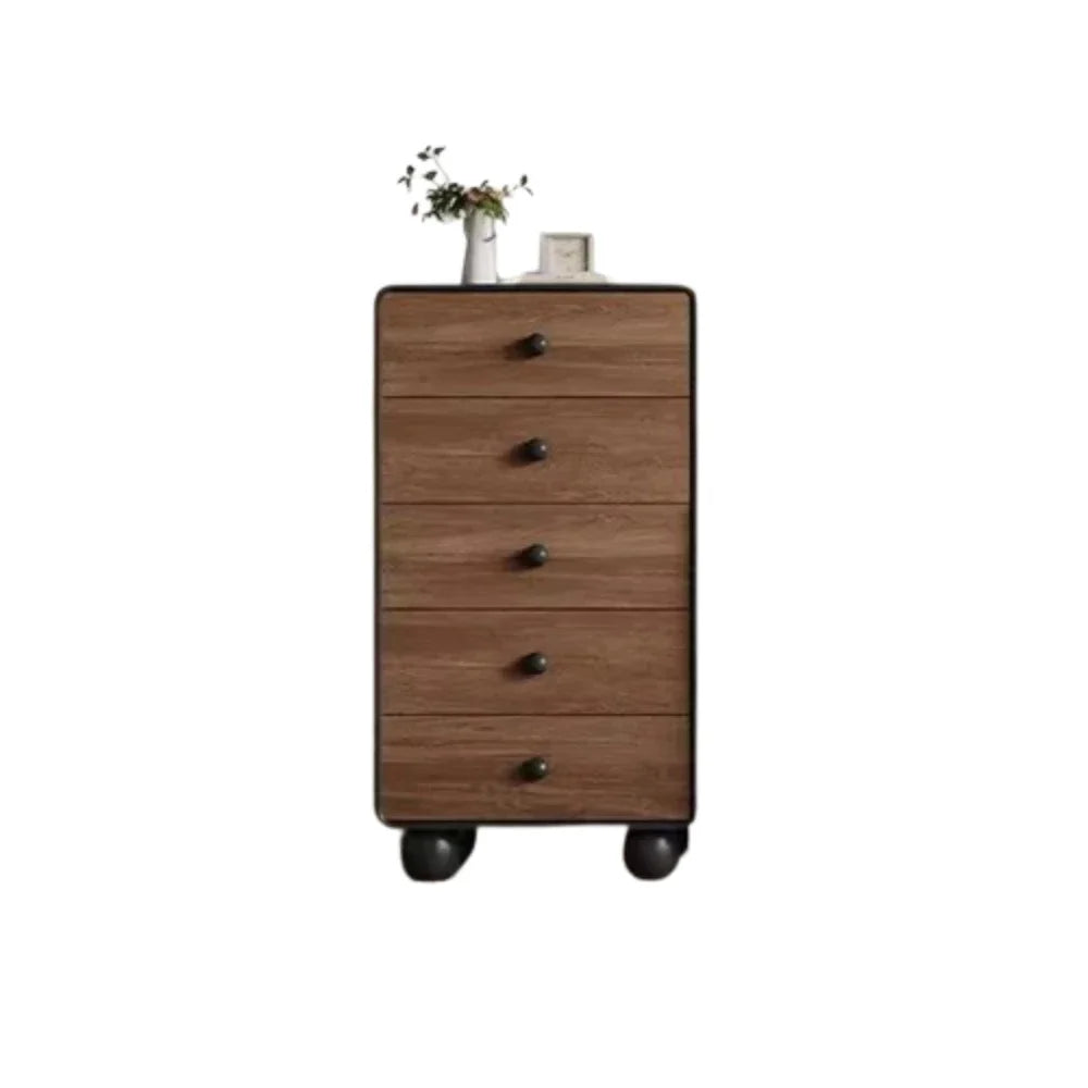 armoire moderne bois naturel salon noir finition lisse industrielle roulettes