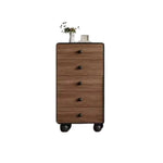 armoire moderne bois naturel salon noir finition lisse industrielle roulettes