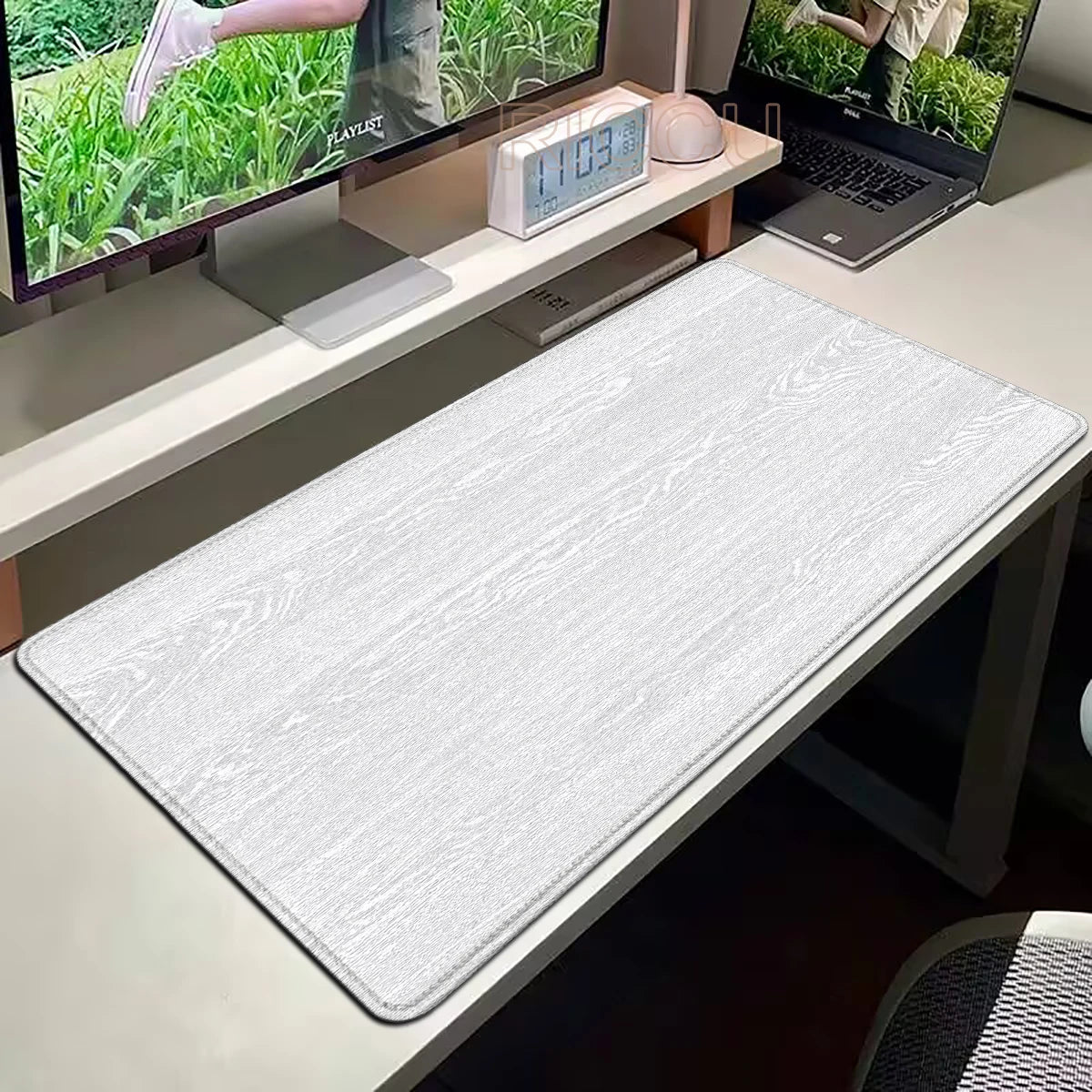 grand tapis souris xxl motif bois moderne gaming ordinateur portable