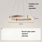 suspension lumineuse moderne fer blanc texture pierre minimaliste chaînes métalliques
