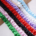 ruban plissé polyester noir rose blanc rouge vert bleu violet décoratif 2.5cm 3yards