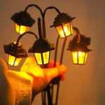 lanterne solaire vintage noire dorée hexagonale brillante adhésive led ip44 plastique