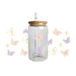 autocollants papillons fleurs tasse imperméable adhésif floral transparent amerique bricolage