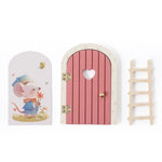décoration murale enfantine portes miniatures bois colorées adhésif fantaisie mur porte dent boite elfe