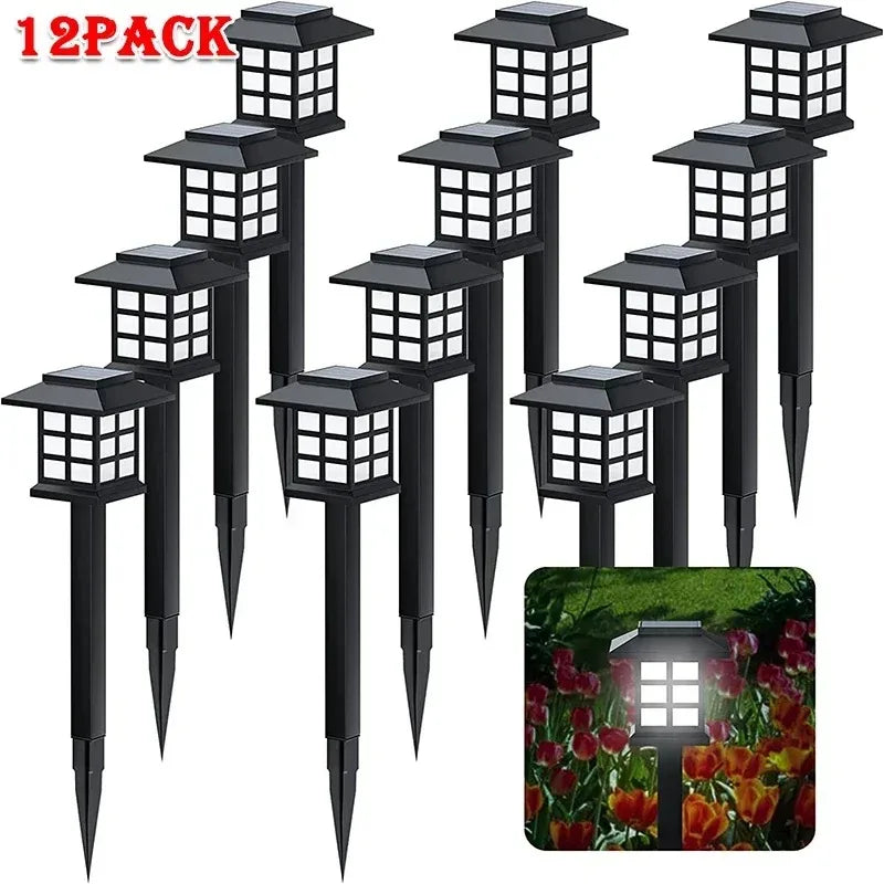 lumière solaire led moderne noire carré blanc ip65 extérieure jardin patio allée urgence