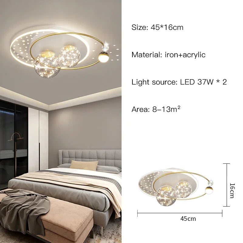 plafonnier moderne blanc doré acrylique motifs lumineux facile certifications sécurité