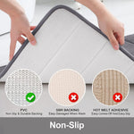 tapis bain mousse mémoire forme gris doux moderne salle bain absorbant épais lent rebond