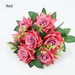 bouquet roses artificielles violet rose orange blanc moderne exposition extérieur soie